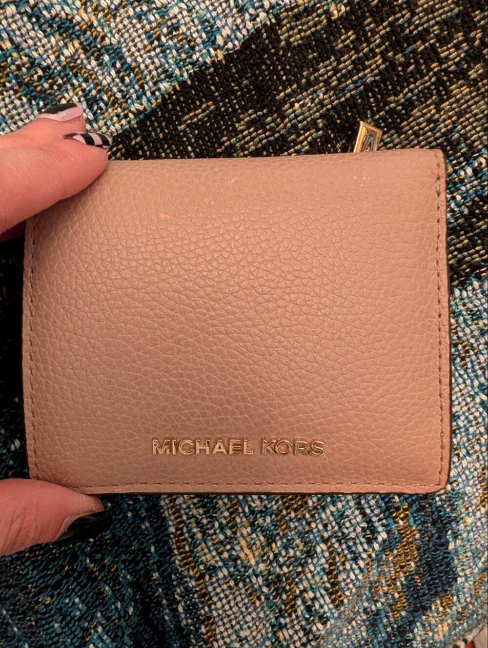 Michael Kors Blush Pink Pebbled Leather Wallet
